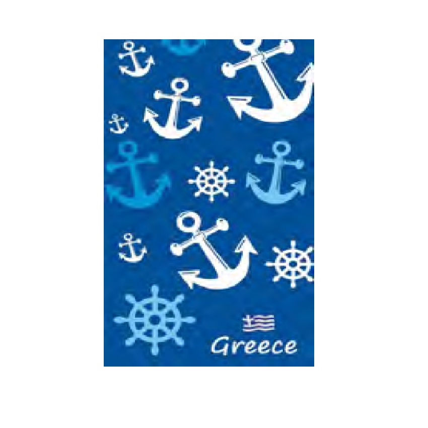 Πετσέτα Θαλάσσης Greece Άγκυρες και Τιμόνια της Nysa NYS67700 trazeras|NYS67700