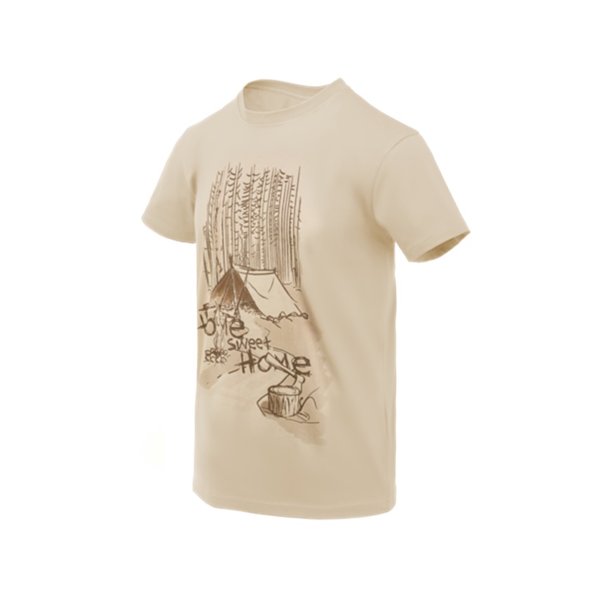 Βαμβακερή Κοντομάνικη Μπλούζα T-Shirt Home Sweet Home (Khaki) Helikon-Tex LIK78032 trazeras|LIK78032