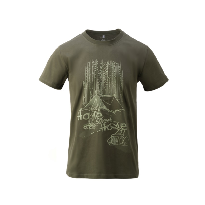 Βαμβακερή Κοντομάνικη Μπλούζα T-Shirt Home Sweet Home (Khaki) Helikon-Tex LIK78032 trazeras|LIK78032