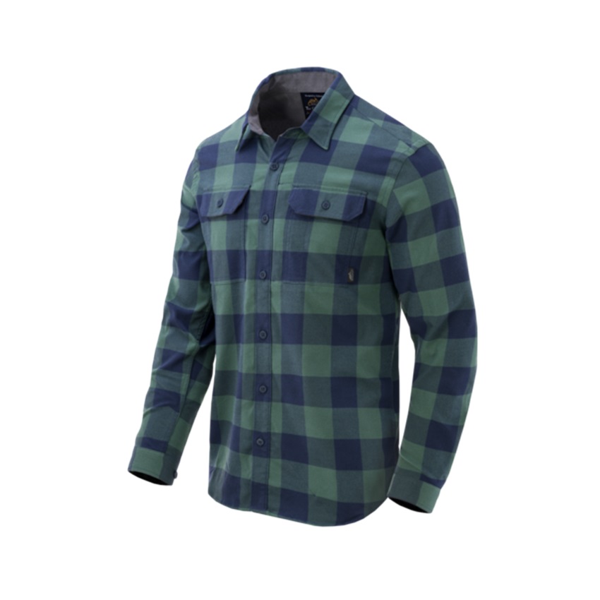 Πουκάμισο Μακρυμάνικο Greyman Shirt (Moss Green Checkered) της Helikon-Tex LIK78302 trazeras|LIK78302