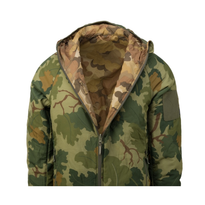 Τζάκετ Αναστρέψιμο Hoodie Wolfhound Jacket Windpack Climashield® Apex 67g (Desert Night Camo / US Desert) της Helikon-Tex LIK78332 trazeras|LIK78332