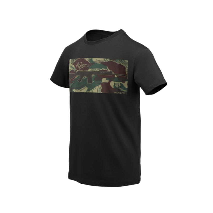 Βαμβακερή Κοντομάνικη Μπλούζα T-Shirt Fn Fal (Black / Rhodesian Camo) Helikon-Tex LIK78576 trazeras|LIK78576
