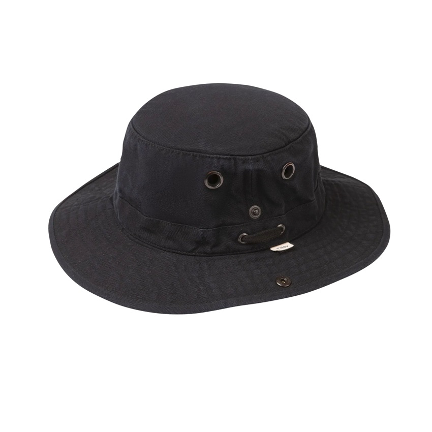 Αδιάβροχο Βαμβακερό Καπέλο T3 The Wanderer Hat (Black) της Tilley SRS78582 trazeras|SRS78582