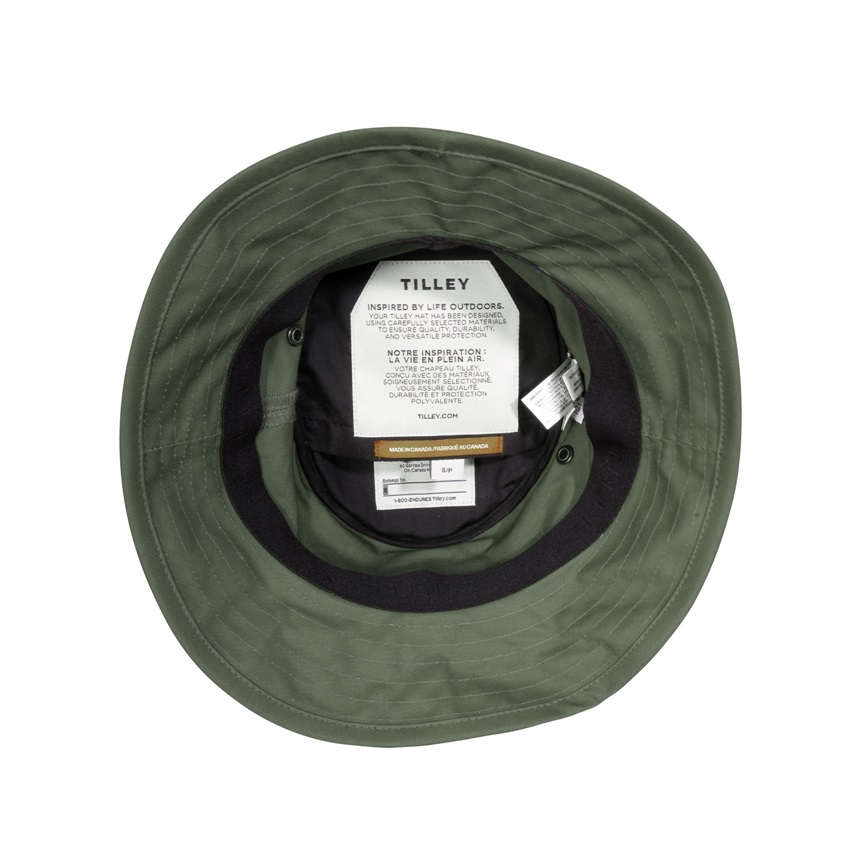 Βαμβακερό Καπέλο Waxed Bucket Hat -Angler Hat (Olive) της Tilley SRS78586 trazeras|SRS78586