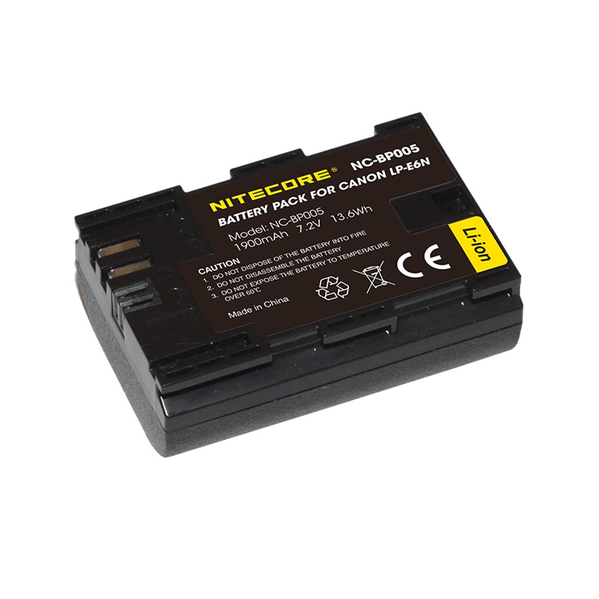 Επαναφορτιζόμενη Μπαταρία για Canon LP-E6N 1900mAh της Nitecore VAS79272 trazeras|VAS79272