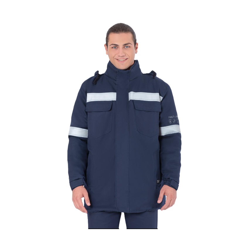 Βραδυφλεγές Χειμερινό Τζάκετ Multi-Pro Winter Jacket (Blue) της Axon Workwear AXN79683 trazeras|AXN79683