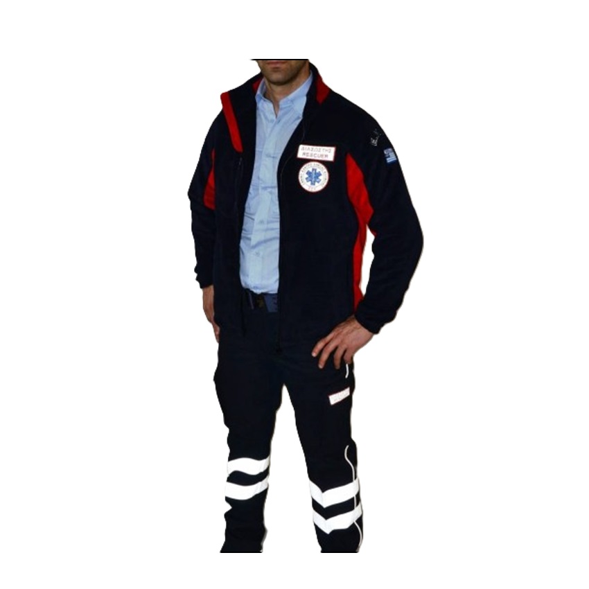 Ζακέτα Fleece Δίχρωμη ΕΚΑΒ της Tsakiros TSK79785 trazeras|TSK79785