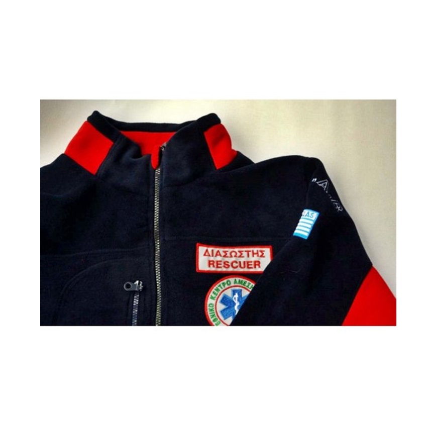 Ζακέτα Fleece Δίχρωμη ΕΚΑΒ της Tsakiros TSK79785 trazeras|TSK79785