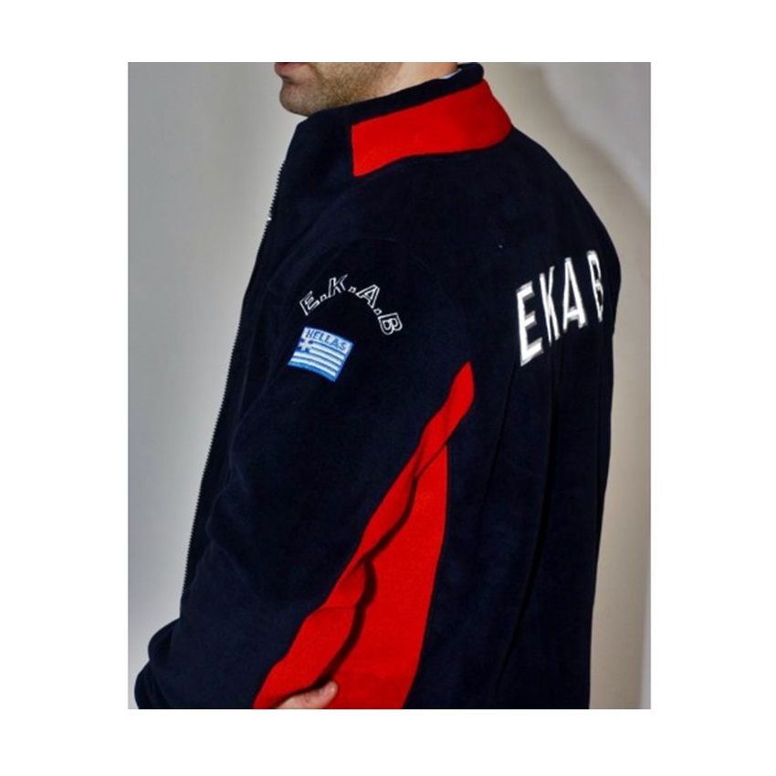 Ζακέτα Fleece Δίχρωμη ΕΚΑΒ της Tsakiros TSK79785 trazeras|TSK79785