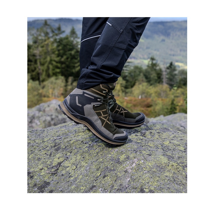 Αδιάβροχα Μποτάκια Πεζοπορίας Black Eagle Adventure 3.0 GTX Mid (Green / Grey) της Haix HAI80058 trazeras|HAI80058