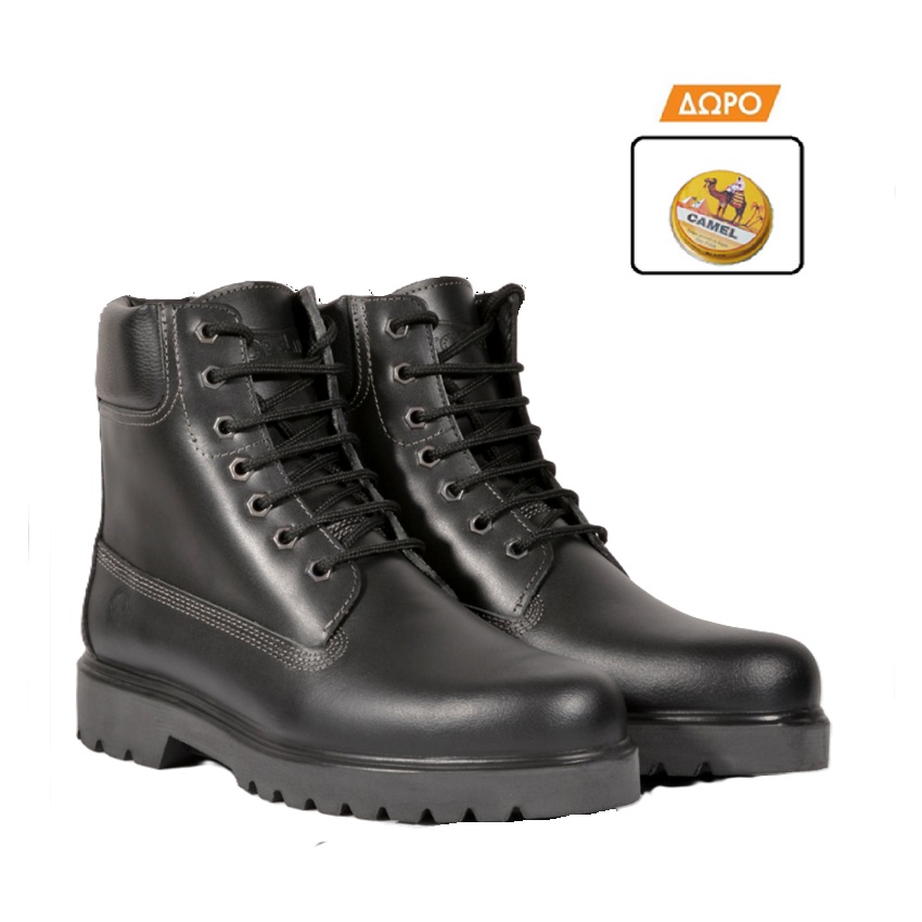 Δερμάτινα Μποτάκια Mod.500, Mid 6'' (Black) της Aeropelma AER23076 trazeras|AER23076