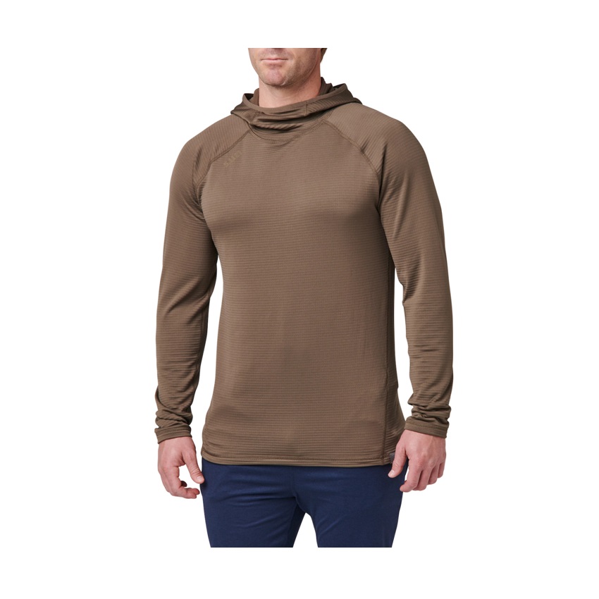 Μπλούζα Μακρυμάνικη Stratos Long Sleeve Hoodie (Major Brown) της 5.11 Tactical FIV80346 trazeras|FIV80346