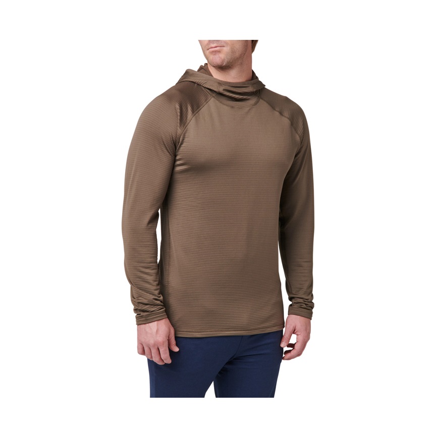 Μπλούζα Μακρυμάνικη Stratos Long Sleeve Hoodie (Major Brown) της 5.11 Tactical FIV80346 trazeras|FIV80346