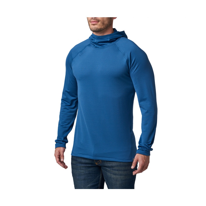 Μπλούζα Μακρυμάνικη Stratos Long Sleeve Hoodie (Ensign Blue) της 5.11 Tactical FIV80347 trazeras|FIV80347