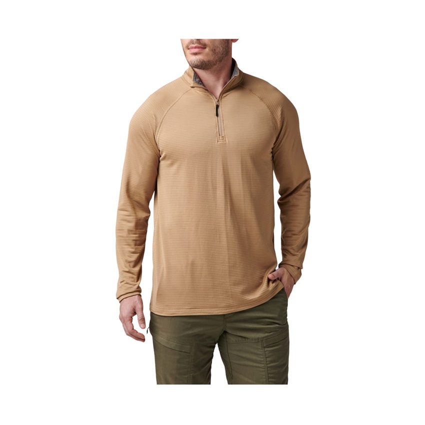 Μπλούζα Μακρυμάνικη με Φερμουάρ Stratos 1/4 Zip (Coyote) της 5.11 Tactical FIV80349 trazeras|FIV80349