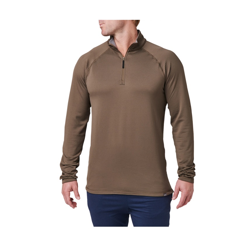 Μπλούζα Μακρυμάνικη με Φερμουάρ Stratos 1/4 Zip (Major Brown) της 5.11 Tactical FIV80351 trazeras|FIV80351