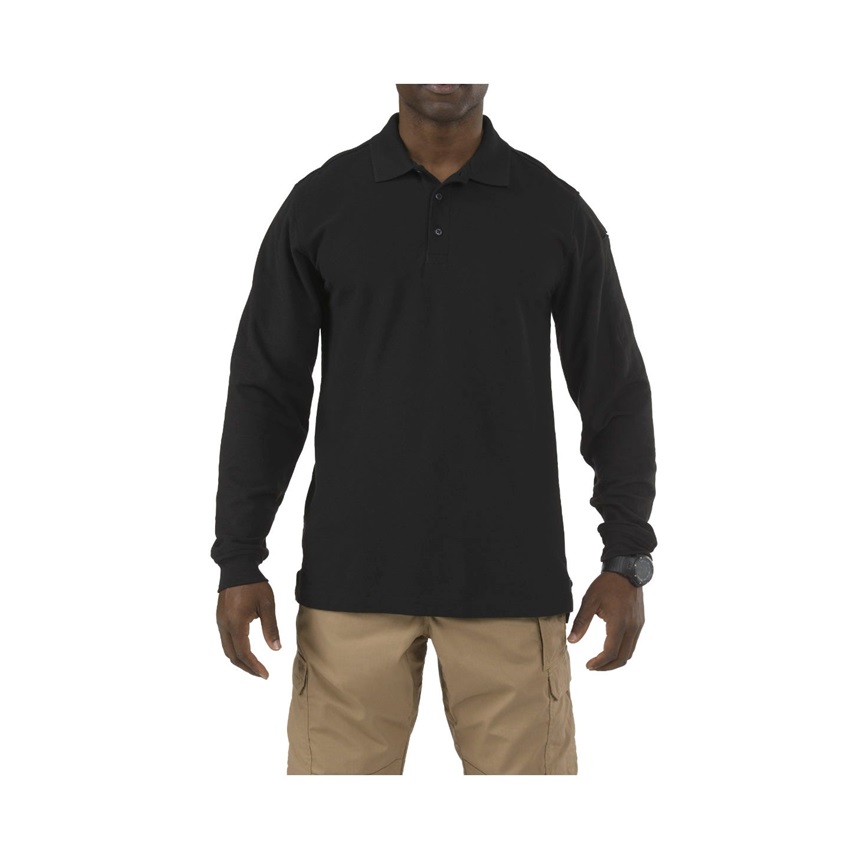 Μπλούζα Μακρυμάνικη Utility Long Sleeve Polo (Black) της 5.11 Tactical FIV80398 trazeras|FIV80398