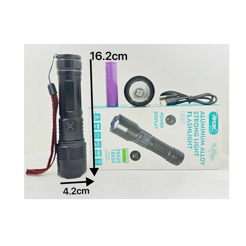 Φακός Επαναφορτιζόμενος LED FA-622 800Lm TRD80670 trazeras|TRD80670