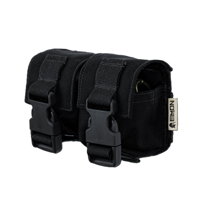 Διπλή Θήκη Χειροβομβίδας Double Grenade Pouch (Black) της Elmon ELM80903 trazeras|ELM80903