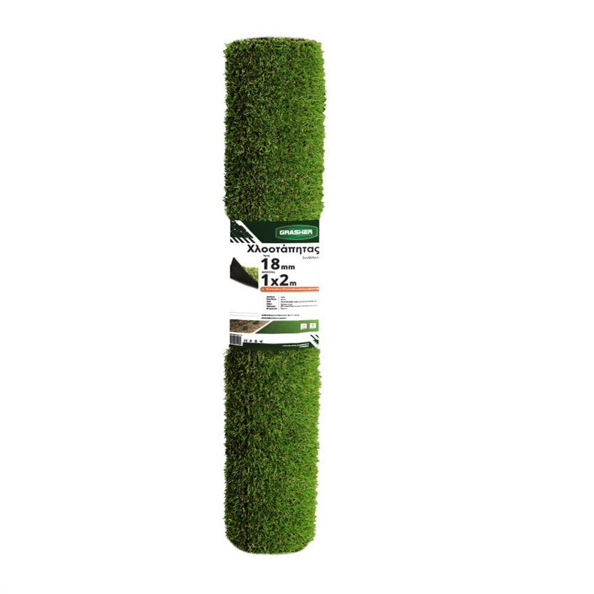 Χλοοτάπητας Πλαστικός 18mm 1x2m Ρολό (Green) της Grasher STB71792 trazeras|STB71792
