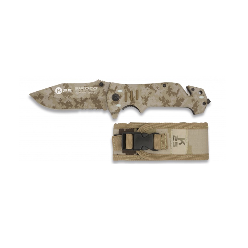 Σουγιάς Tactical Pocket Knife Sirocco Mod.19760 (Desert) της K25 VAS80944 trazeras|VAS80944