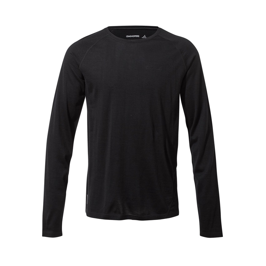 Ισοθερμική Μακρυμάνικη Μπλούζα CMU027 Merino Crew Neck LS Baselayer II (Black) της Craghoppers TOU81006 trazeras|TOU81006