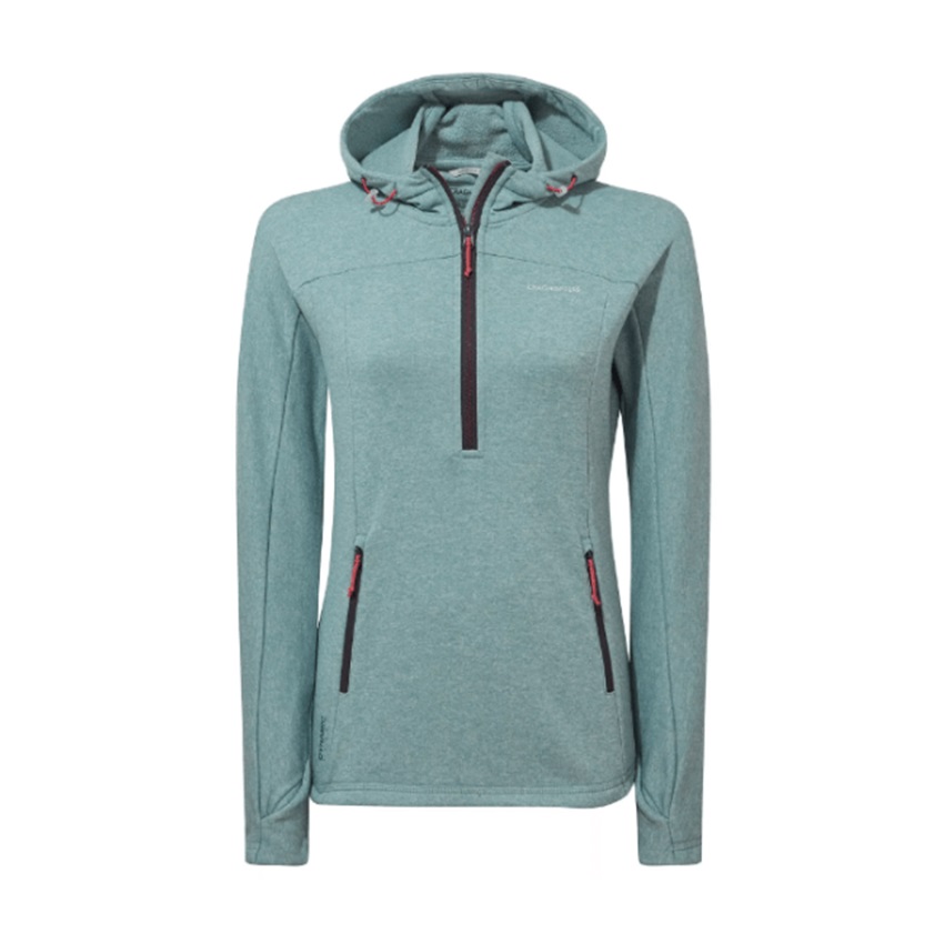 Γυναικεία Ζακέτα με Κουκούλα CWT1308 Dynamic Hooded Half Zip (Stromy Sea Marl) της Craghoppers TOY81010 trazeras|TOY81010