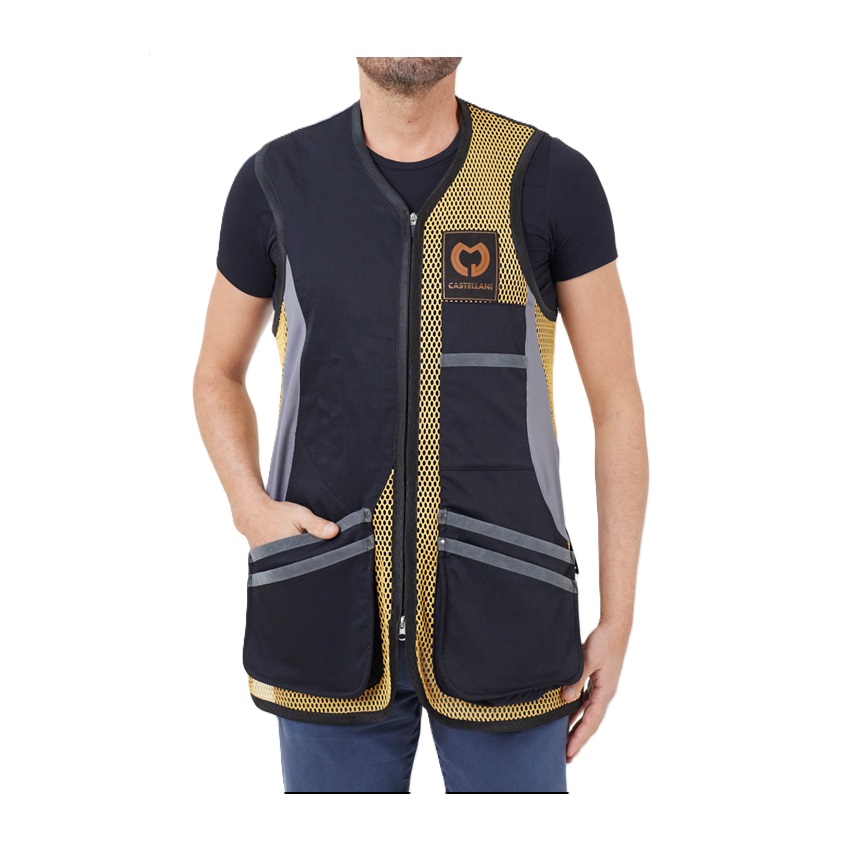 Σκοπευτικό Γιλέκο Shooting Sporting Pro Vest (Gold / Black / Gray) της Castellani TOY81074 trazeras|TOY81074