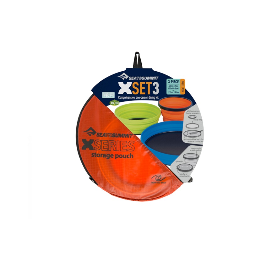 Σετ Πτυσσόμενων Δοχείων 3 Σκεύη X-Set της Sea to Summit TOY81250 trazeras|TOY81250