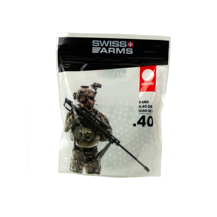 Πλαστικές Βολίδες BB's 6mm 0,40g C36 1000 τμχ (White) της Swiss Arms KAL81643 trazeras|KAL81643