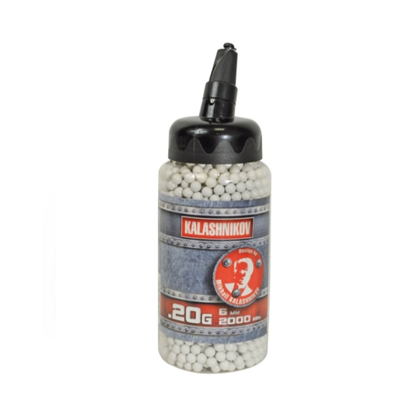 Πλαστικές Βολίδες BB's 0,20g 6mm Δοχείο 2000pcs / C24 (White) της Kalashnikov KAL81645 trazeras|KAL81645
