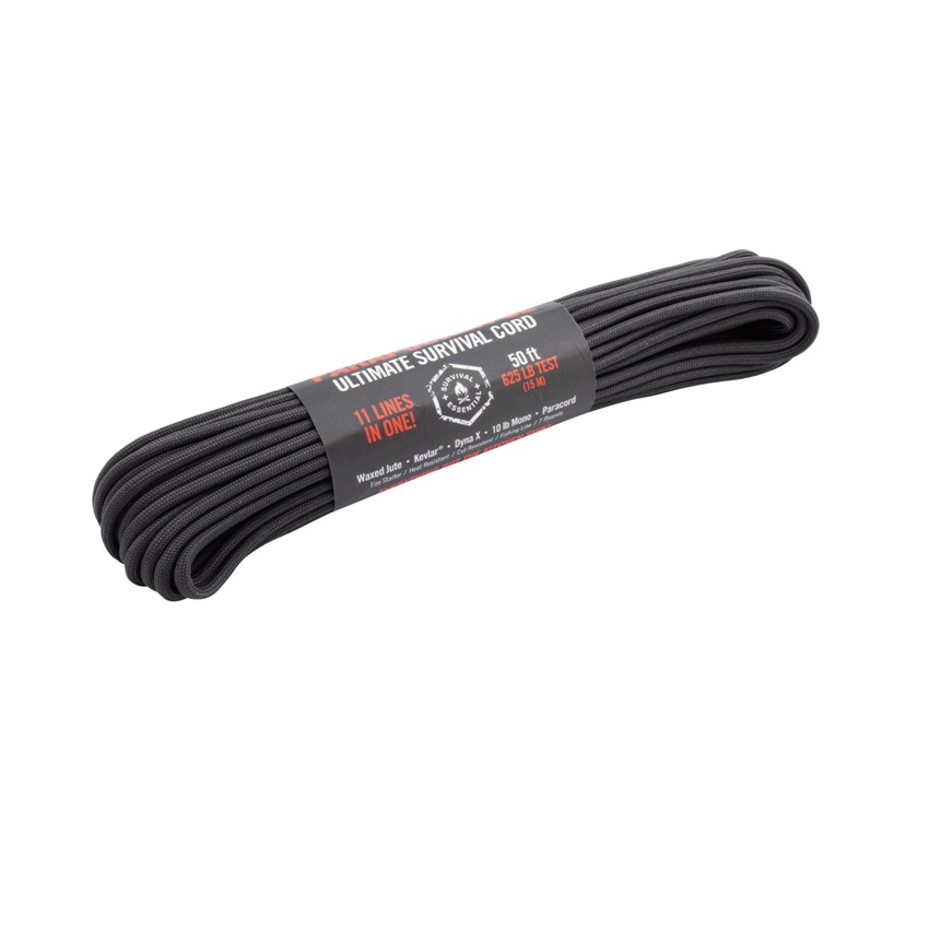 Σχοινί Paracord Ultimate Survival 4mm/15m (Black) της ARM SRS71915 trazeras|SRS71915