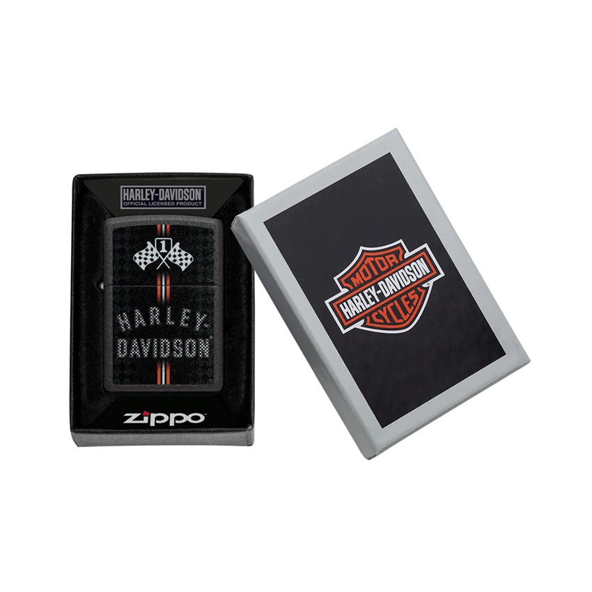 Αναπτήρας Harley Davidson® με Καρό Σημαίες της Zippo CAR81803 trazeras|CAR81803