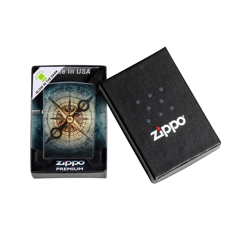 Αναπτήρας Πυξίδα και Νεκροκεφαλή Compass and Skull της Zippo CAR81804 trazeras|CAR81804