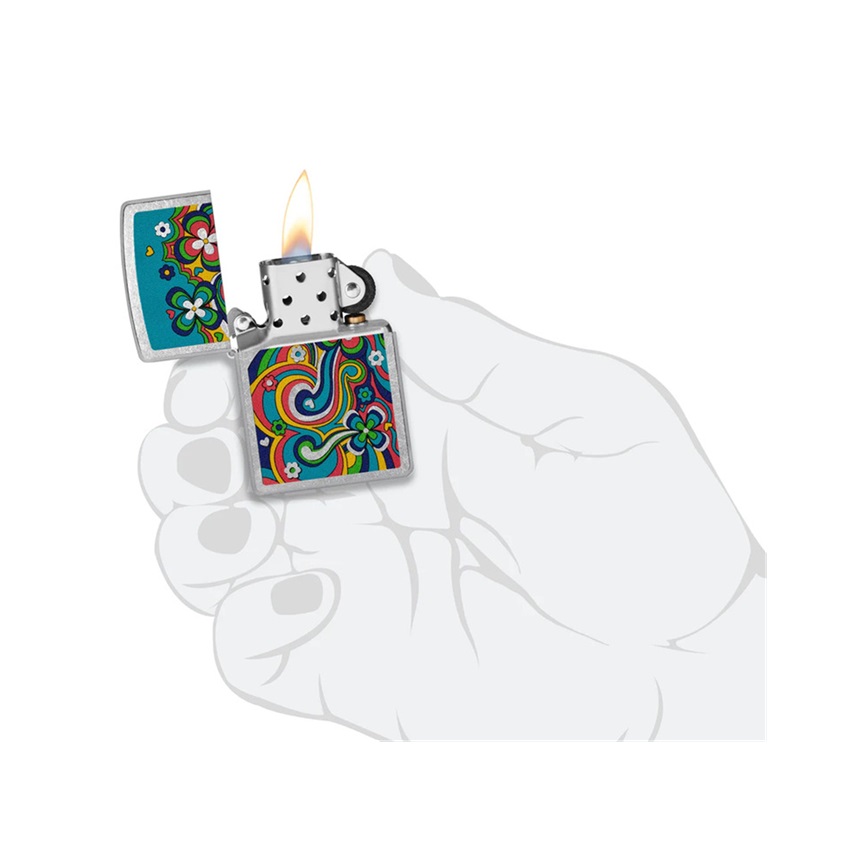 Αναπτήρας Flower Power της Zippo CAR81807 trazeras|CAR81807