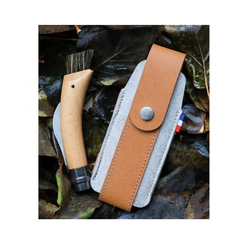 Θήκη Σουγιά με Κουμπί Κάθετη και Οριζόντια France Outdoor L (Brown) της Opinel VRA81971 trazeras|VRA81971