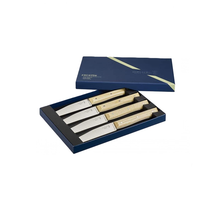 Σετ 4 Ανοξείδωτα Μαχαίρια Κουζίνας Facette Ash της Opinel VRA81983 trazeras|VRA81983