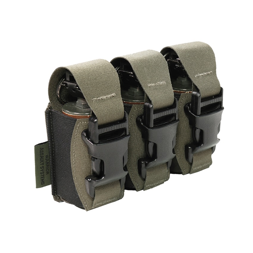 Τριπλη Θήκη Χειροβομβίδων Κρότου Λάμψης Triple Flash Bang Pouch Laser Cut (Ranger Green) της Warrior Assault Systems SRS82242 trazeras|SRS82242