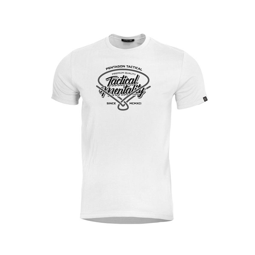 Κοντομάνικη Μπλούζα T-Shirt Ageron Tactical Mentality (White) της Pentagon PEN82657 trazeras|PEN82657