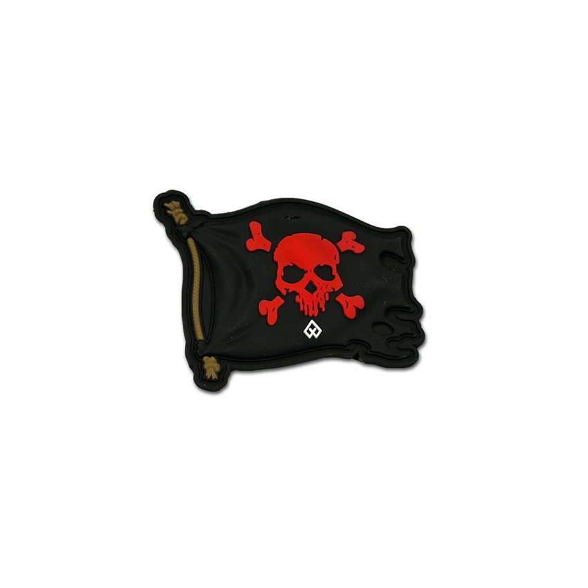 PVC Σήμα Morale 3D Velcro Πειρατική Σημαία (Black - Red) της Survivors SUR83792 trazeras|SUR83792