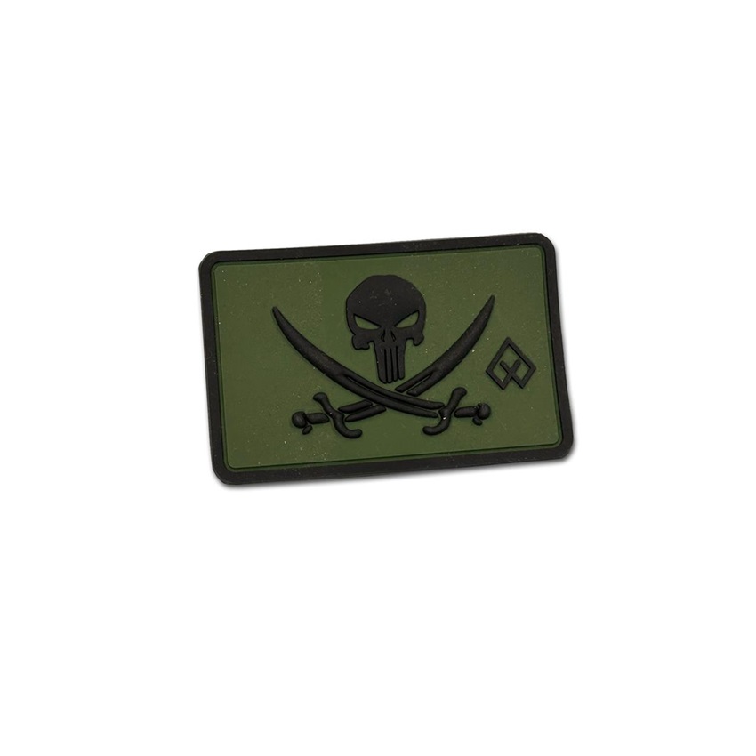 PVC Σήμα Morale 3D Velcro Skull with Blades (Olive -Black) της Survivors SUR83801 trazeras|SUR83801