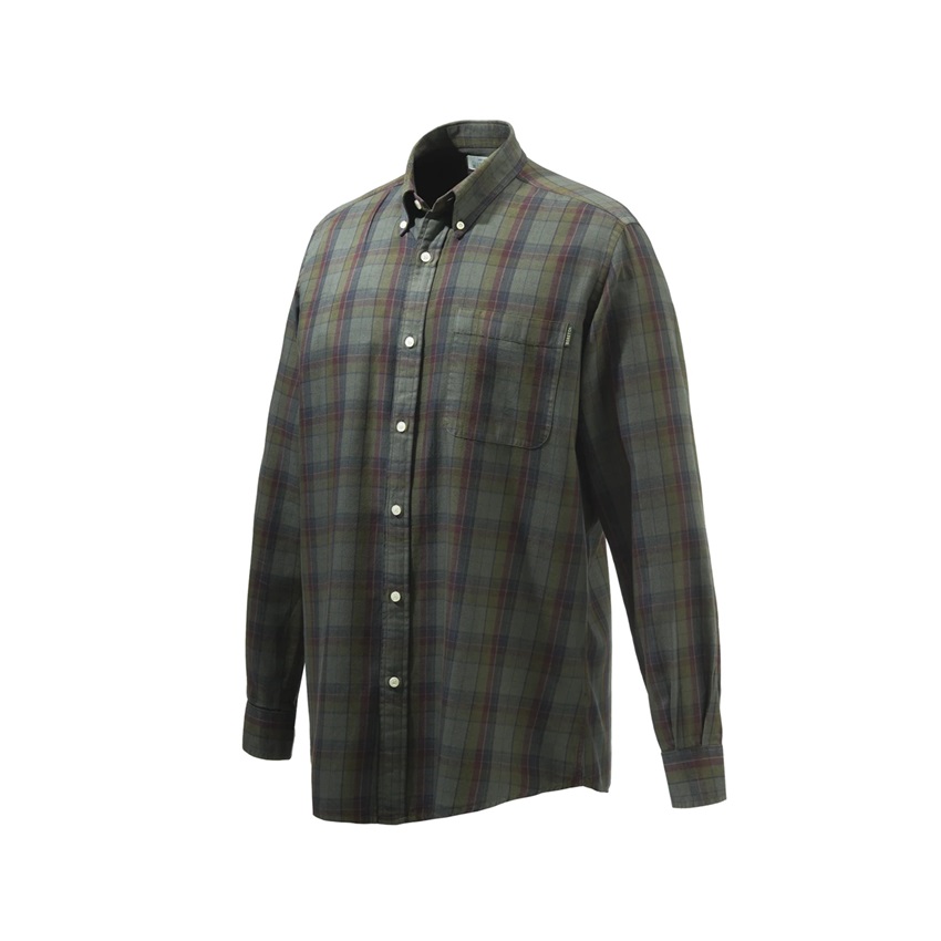 Βαμβακερό Κυνηγετικό Πουκάμισο Wood Button Down (Green / Red Overd. Moss) της Beretta KAL84805 trazeras|KAL84805