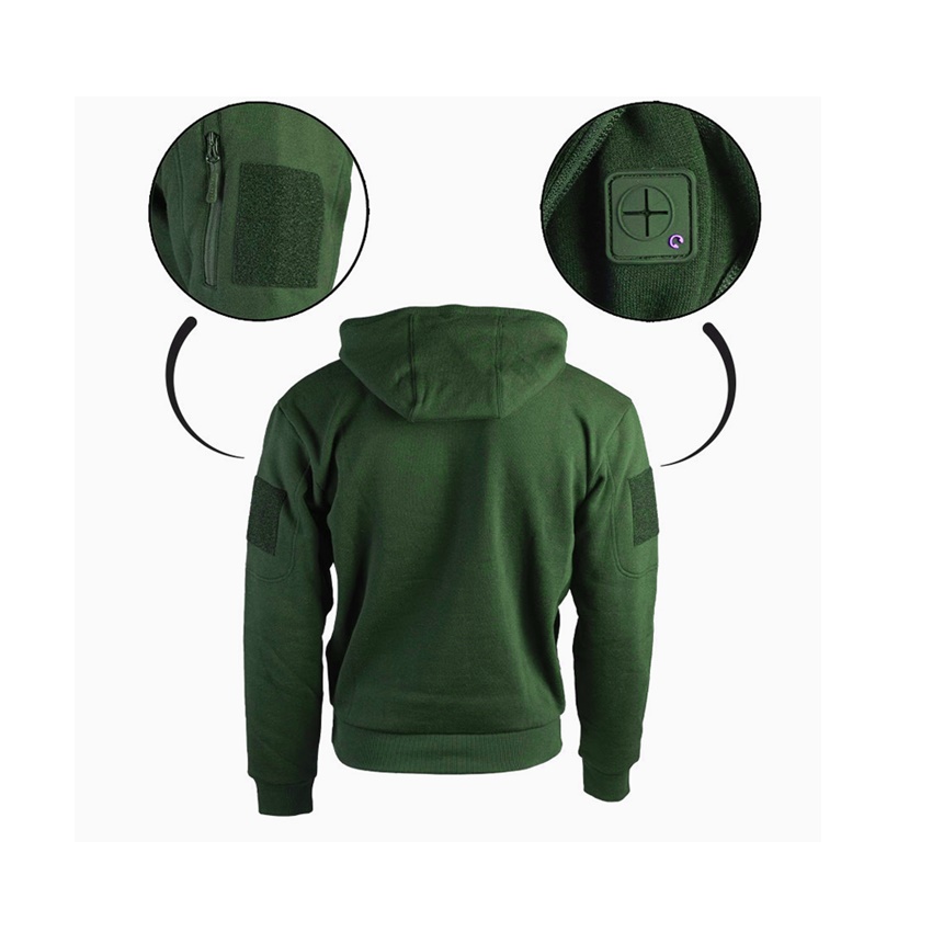 Μακρυμάνικη Μπλούζα με Κουκούλα Tactical Hoodie (Green) της Mil-Tec STU85175 trazeras|STU85175