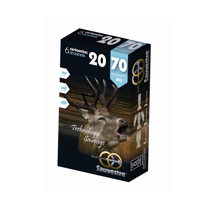 Φυσίγγια Κυνηγίου Μονόβολα BFS Lead 22,5g Cal.20/70 της Sauvestre GOR85288 trazeras|GOR85288