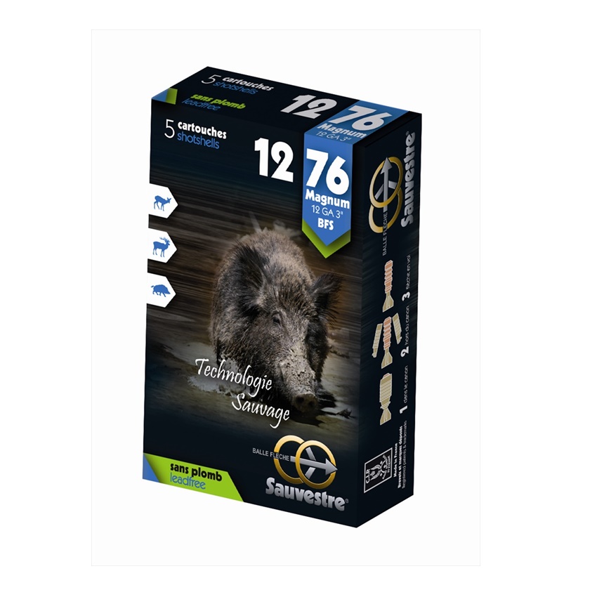 Φυσίγγια Κυνηγίου Μονόβολα BFS Non Lead Magnum 21g Cal.12/76 της Sauvestre GOR85293 trazeras|GOR85293