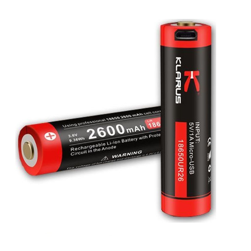 Επαναφορτιζόμενη Μπαταρία 18650 UR26 2600mAh της Klarus GOR85576 trazeras|GOR85576