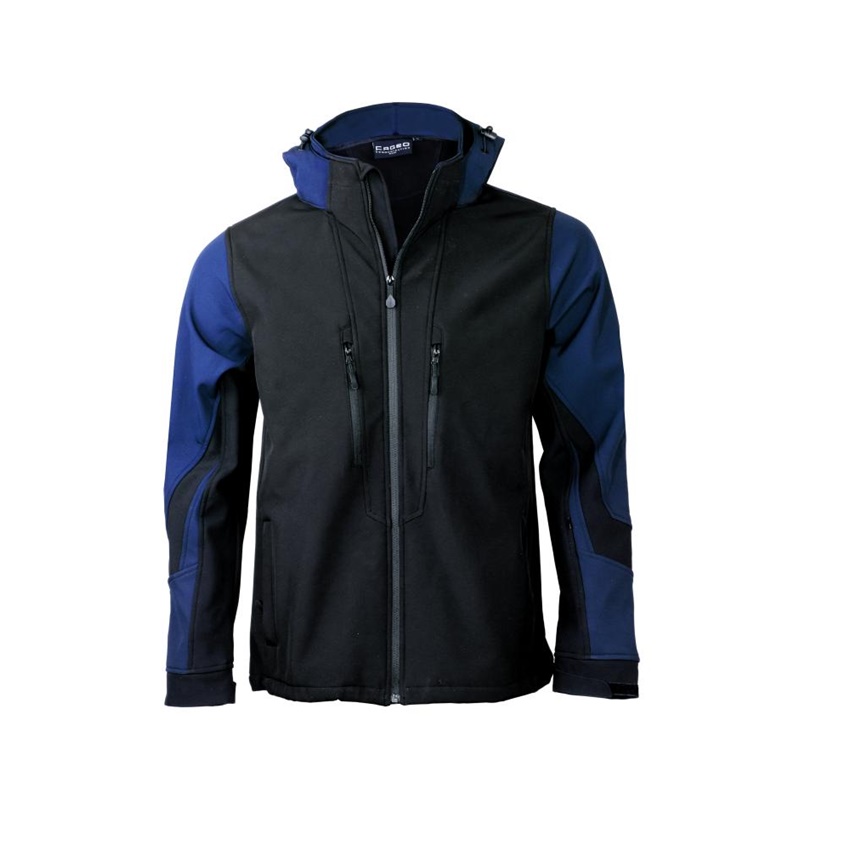 Τζάκετ Softshell Sport 3 Layers με Κουκούλα Mod.011 (Black / Navy) της Fageo FAG85584 trazeras|FAG85584