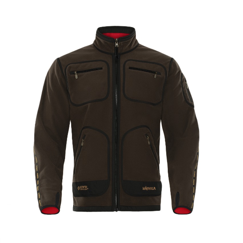 Ζακέτα Fleece Διπλής Όψης Kamko (Σκούρο Καφέ / Κόκκινο) της Harkila LAM55181 trazeras|LAM55181
