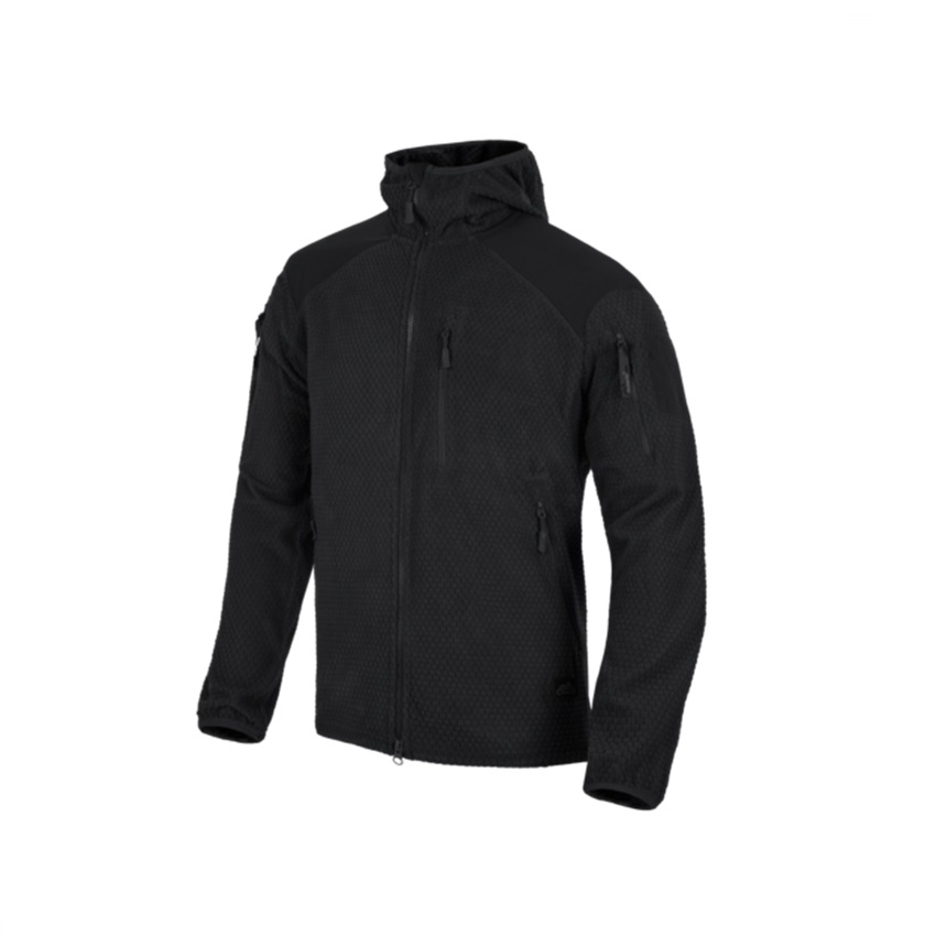 Ζακ΄έτα Hoodie Alpha Grid Fleece (Black) της Helikon-Tex LIK73789 trazeras|LIK73789