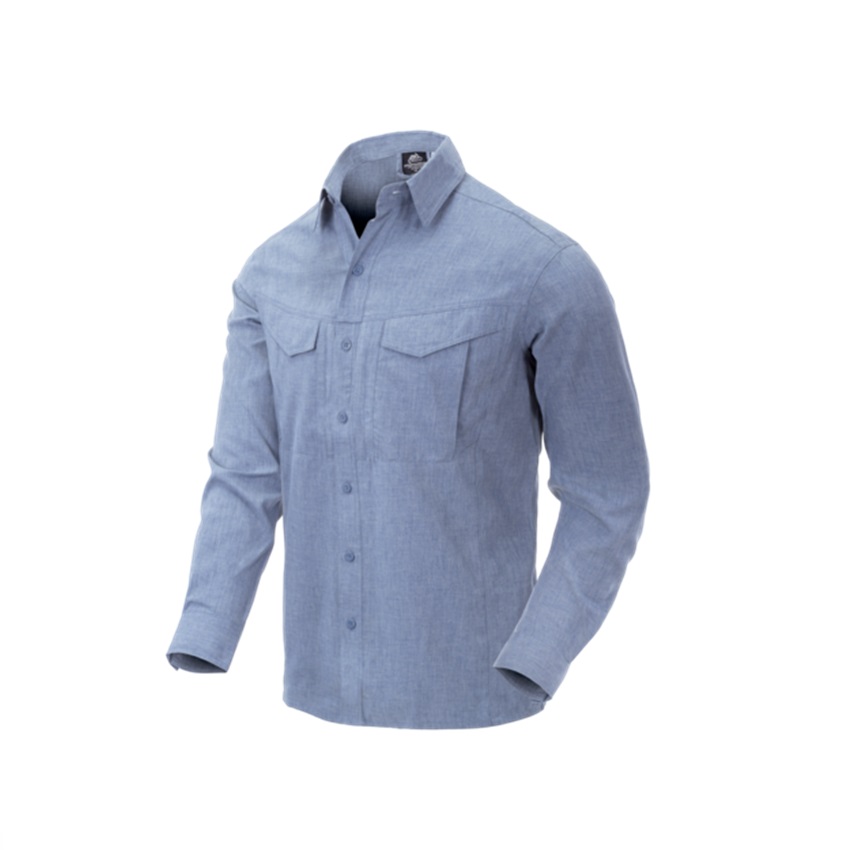 Πουκάμισο Μακρυμάνικο Defender MK2 Gentlemen (Melange Light Blue) της Helikon-Tex LIK74010 trazeras|LIK74010